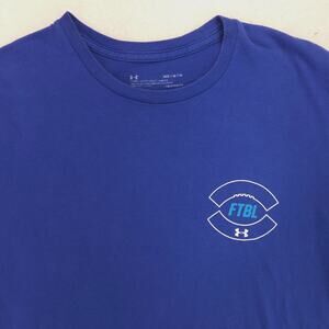 Under Armour Short Sleeve Graphic Football T Shirt Mens Size Medium M Blue